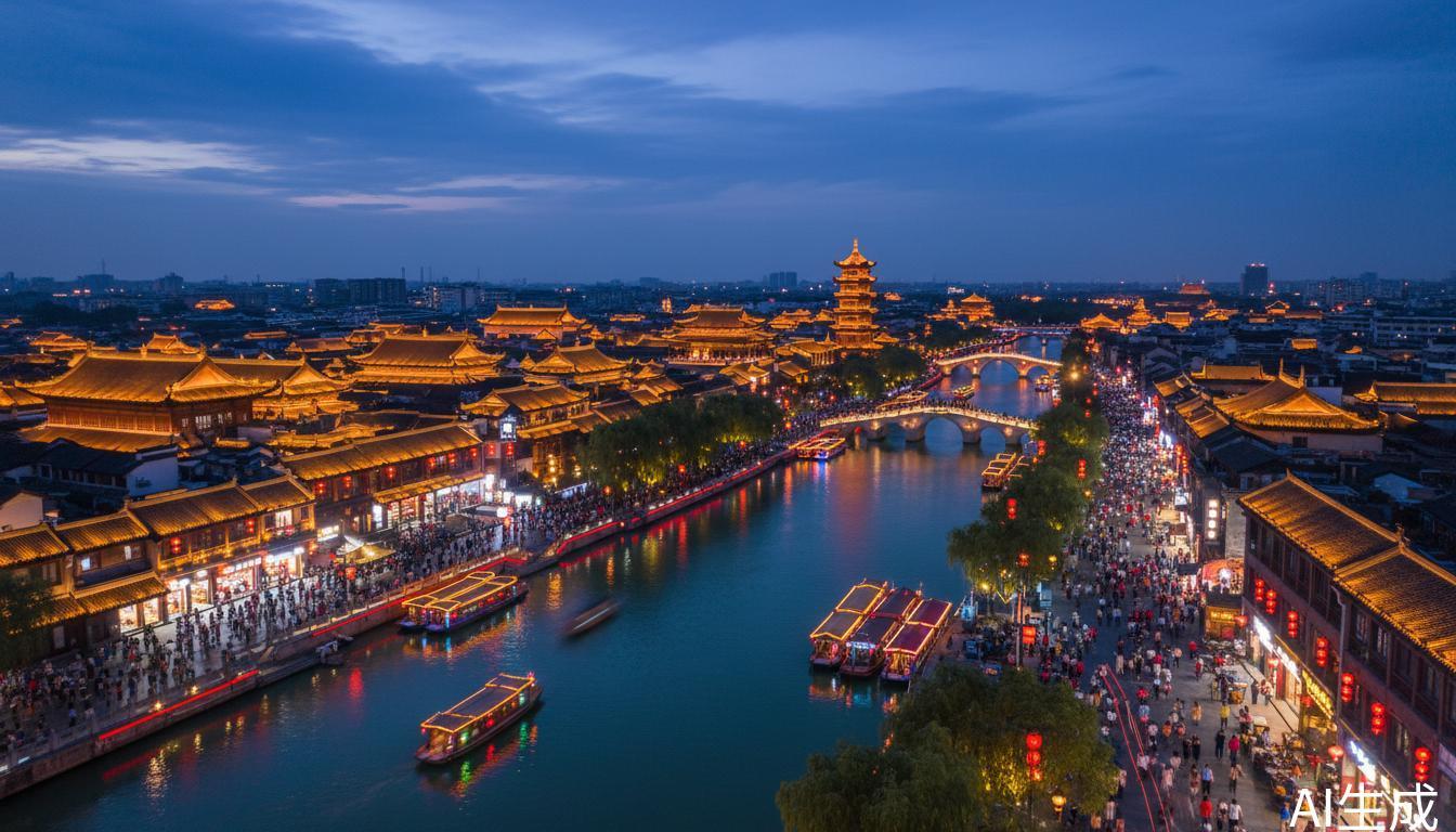 Confucius Temple at night